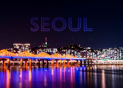 Seoul Korea Night River