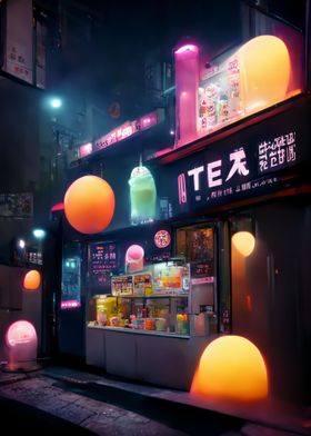 Kawaii Panda Bubble Tea' Poster, picture, metal print, paint by schmugo