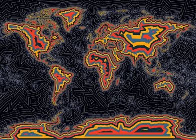 World map art