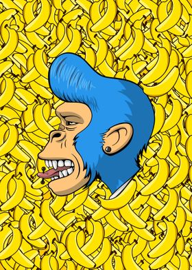 Apes banana background