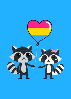 Raccoon Couple Pan Pride