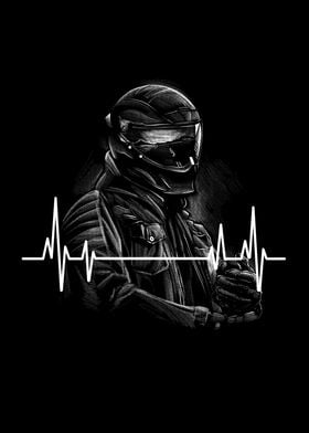 Motorbike Heartbeat Biker