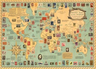 Stamp Map of the World