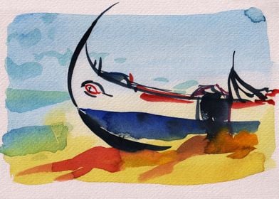 Fishing boat on the beach