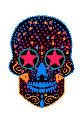 Sugar skull icon isolated 