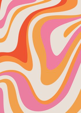 Orange Abstract Swirls