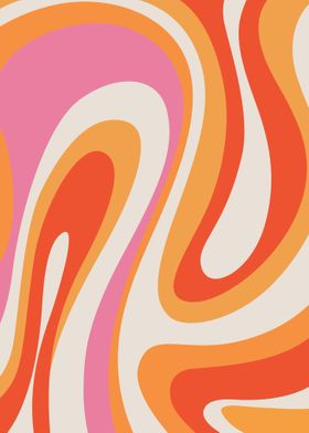 Orange Abstract Swirls