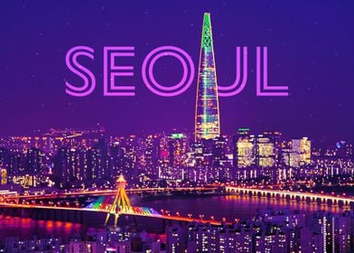 Seoul Korea Purple Evening