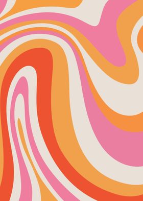 Orange Abstract Swirls