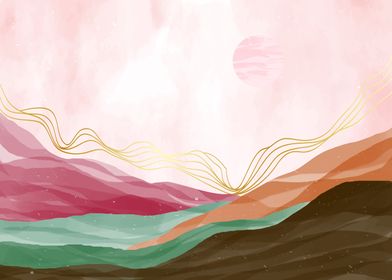 Abstract Mountain painting