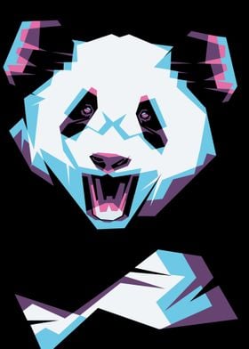 colorful cute panda