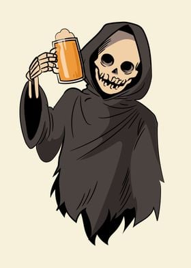 Reaper Chills with a Brew