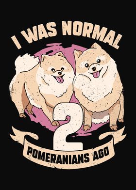 2 Pomeranians Dog Design