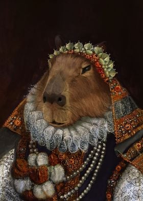 Capybara as Elizabeth I