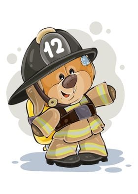 teddy bear fireman