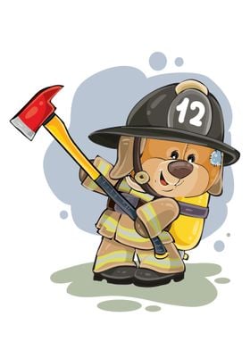 teddy bear fireman