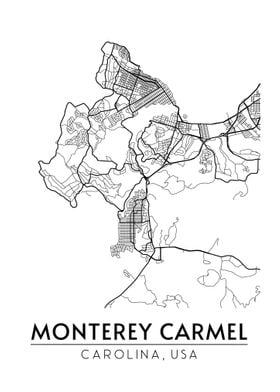 Monterey Carmel CA Map