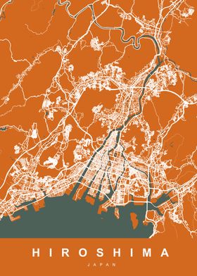 HIROSHIMA Map JAPAN