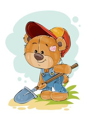 teddy bear farmer