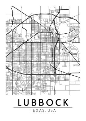 LUBBOCK Texas TX USA Map