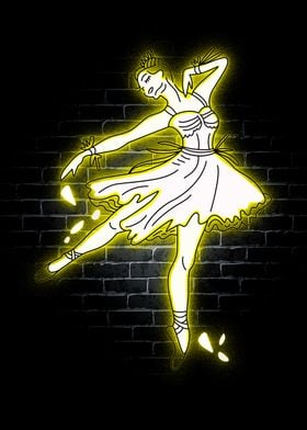 Woman Ballet Neon