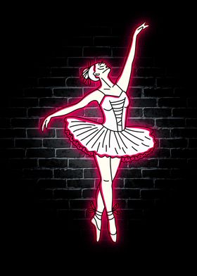 Woman Ballet Neon