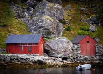 Picturesque fishing houses