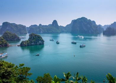 Scenery inside Ha Long Bay