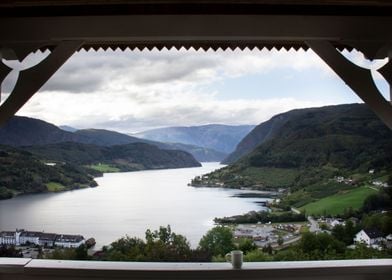 Coffee with fjord view