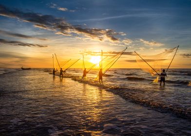 A new day begins on beach