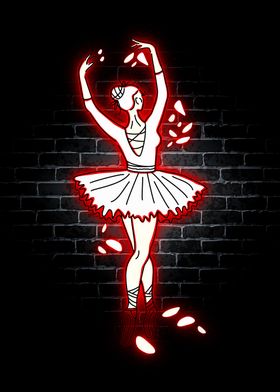 Woman Ballet Neon