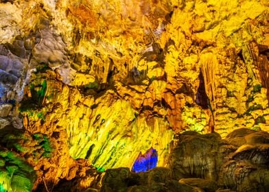 Colorful stalactites 