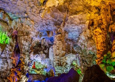 Colorful stalactites