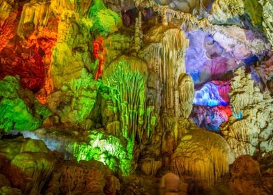 Colorful stalactites 