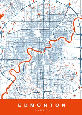 EDMONTON Map CANADA