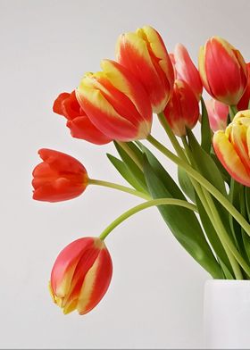 orange tulip flowers