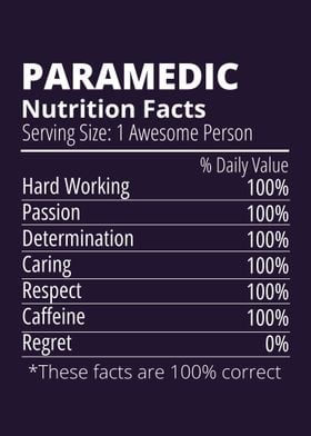 Paramedic Nutrition Facts 