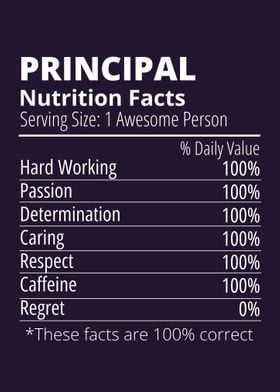 Principal Nutrition Facts 