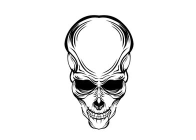 alien skull skeleton