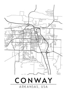 Conway Arkansas Map