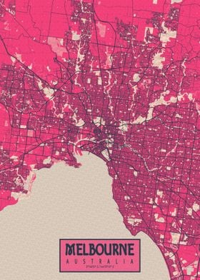 Melbourne Map Blossom