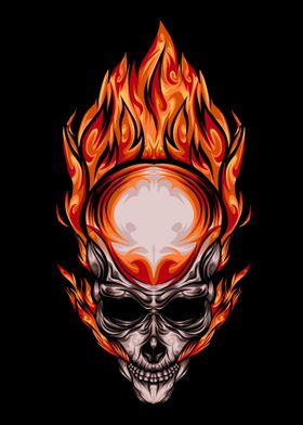 ghost skull fire