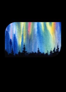 Aurora Borealis Forest