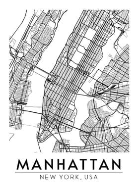 Manhattan Newyork Map