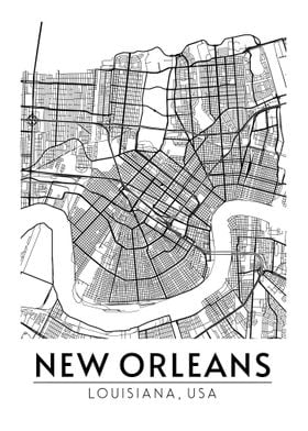 New Orleans Louisiana Map