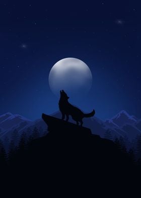 A Wolf At Night