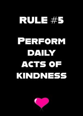 Rules For Life Rule 5 