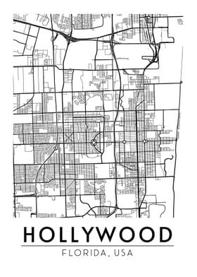 Hollywood Florida Map