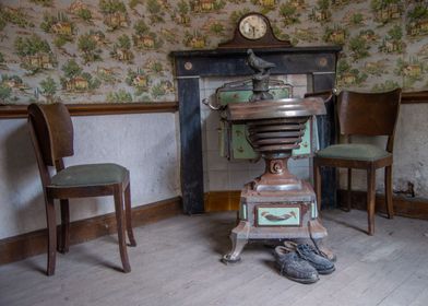 The stove and the shoes