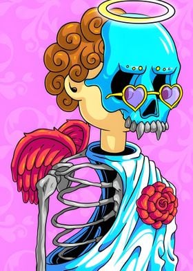 Skeleton Funny Cupid